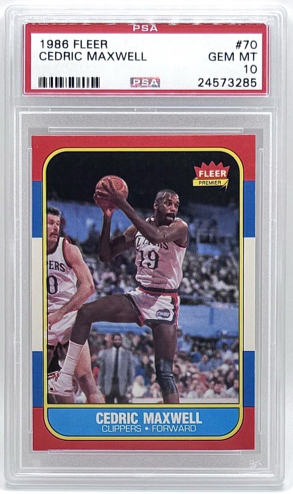 1986 Fleer #70 Cedric Maxwell PSA 10 GEM MINT - Centered, Sharp